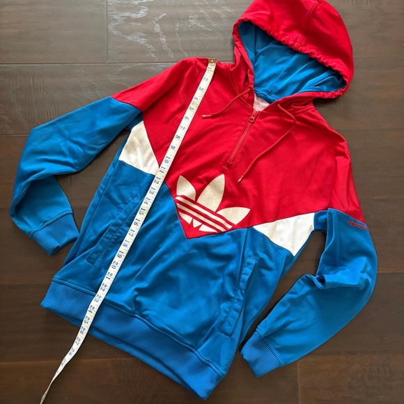 Adidas Originals Retro Vintage Red White & Blue Hoodie - Picture 10 of 13